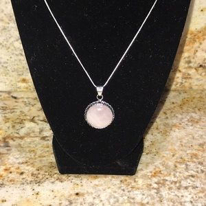 New 3pc Sterling Silver Natural Stone Necklace